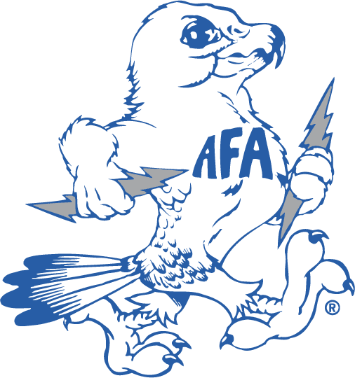 Air Force Falcons 1973-Pres Mascot Log heat sticker